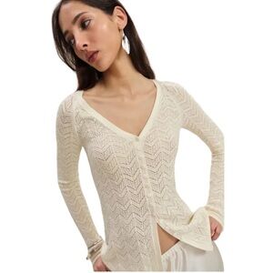 NWT-Reformation Sutton Regenerative Merino Open Knit